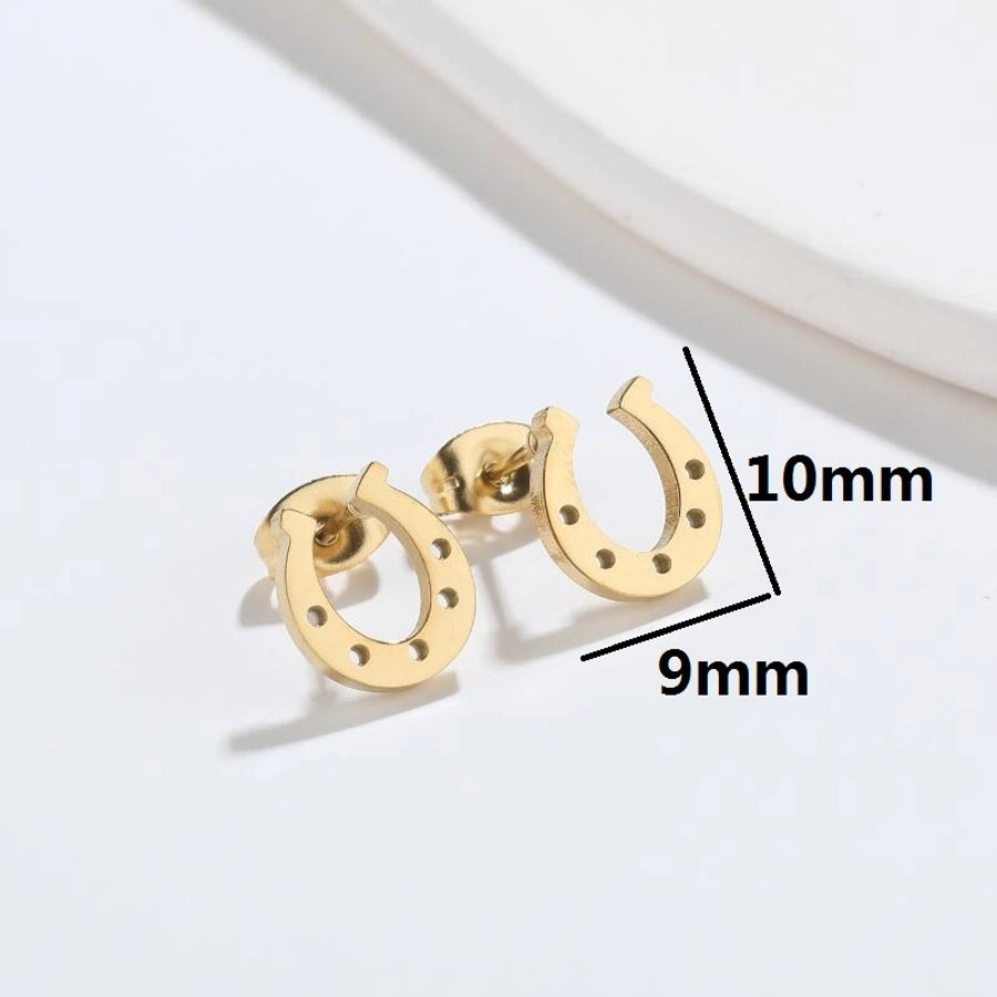 1 pair fashion star moon wings titanium steel asymmetrical plating hollow out ear studs - CEJEW