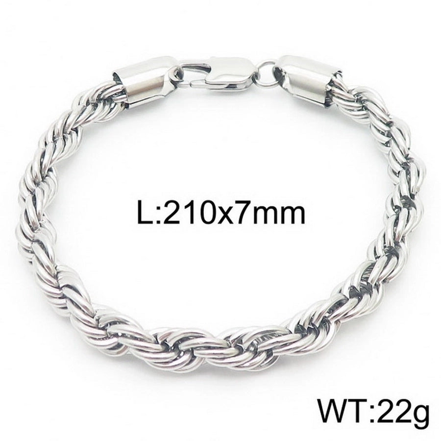 Elegant Simple Style Streetwear Twist 304 Stainless Steel 18K Gold Plated Unisex Bracelets