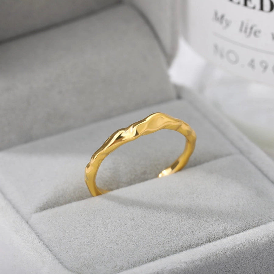 korean stainless steel irregular shape ring