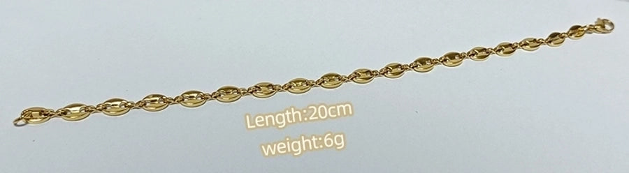 Casual Novelty Solid Color Stainless Steel 18K Gold Plated Bracelets In Bulk - CEJEW