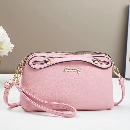 Women's Small PU Solid Color Streetwear Square Zipper Square Bag