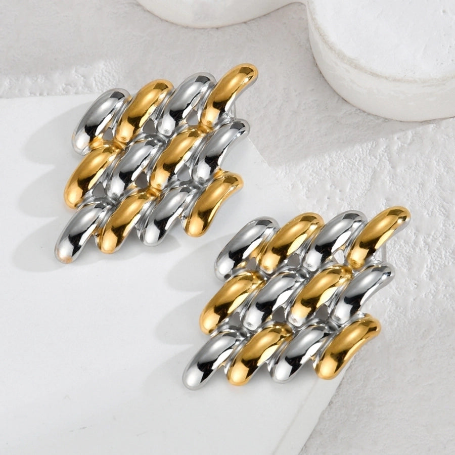 1 Piece Elegant Streetwear Cool Style Irregular Irregular 304 Stainless Steel 18K Gold Plated Ear Studs - CEJEW