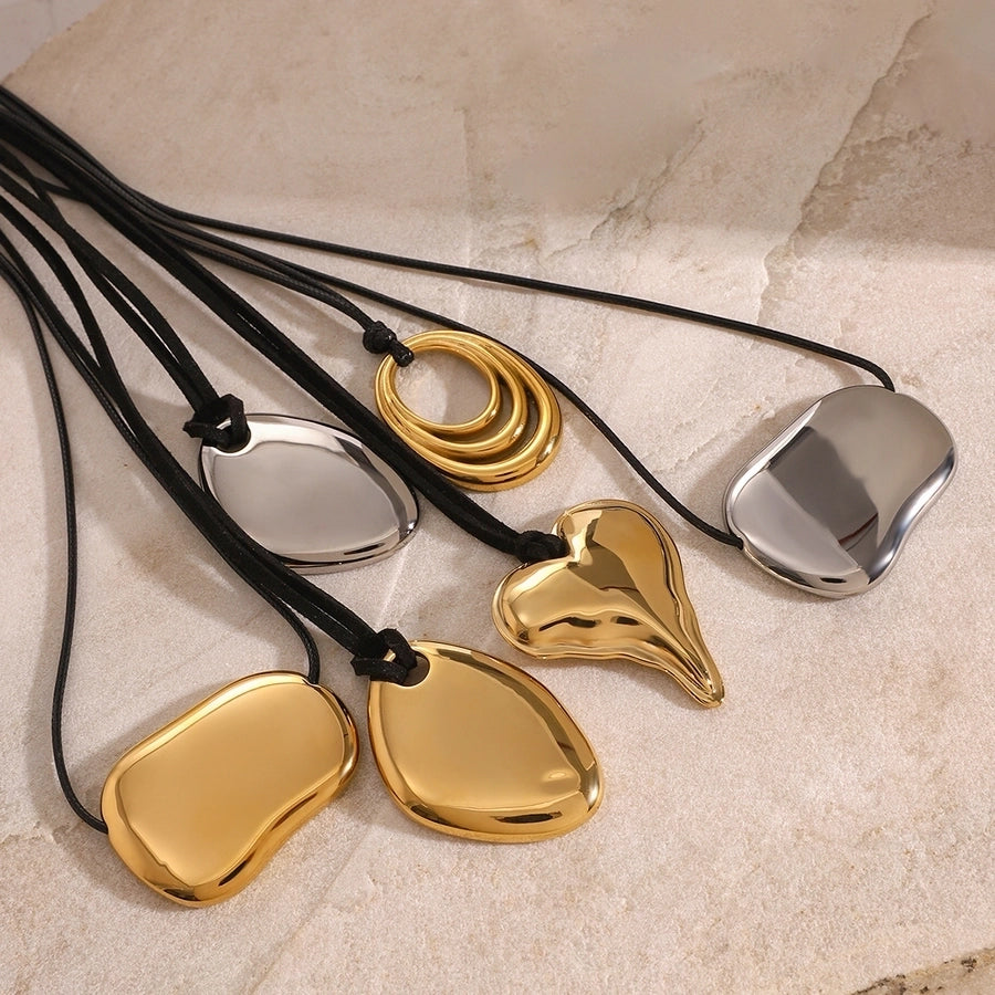 Jewelry Simple Style Classic Style Geometric 304 Stainless Steel Pendant Necklace