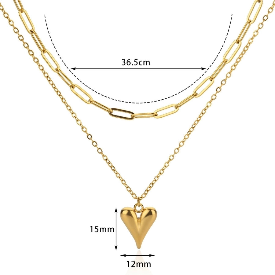 Jewelry Elegant Classic Style Heart Shape 304 Stainless Steel Stainless Steel Necklaces