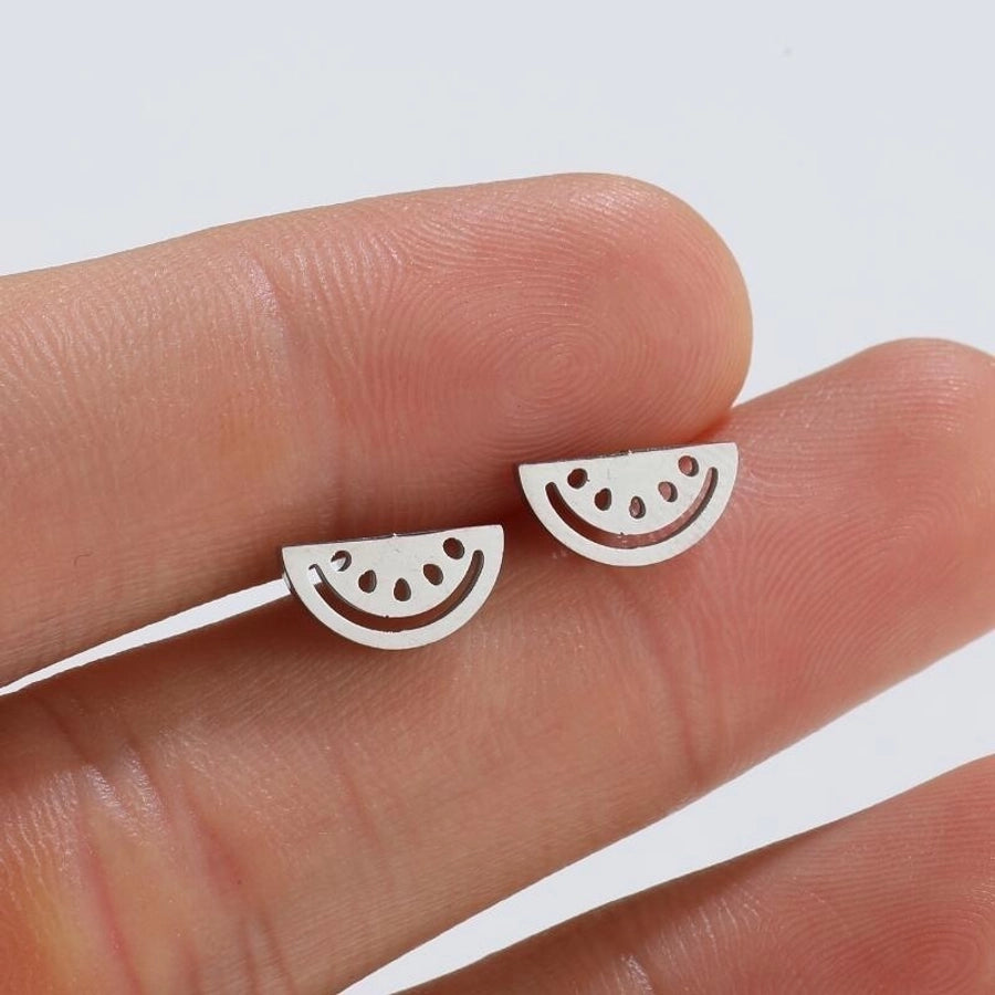 Fashion Geometric Plating 201 Stainless Steel No Inlaid 18K Gold Plated Ear Studs