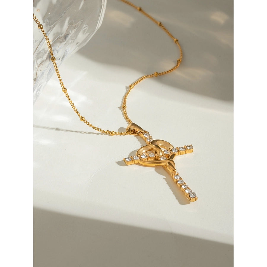 Jewelry Simple Style Classic Style Cross 304 Stainless Steel Stainless Steel Necklaces