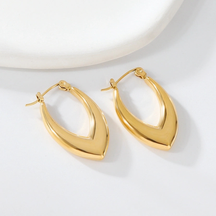 1 Pair Casual Elegant Commute Geometric 316 Stainless Steel  18K Gold Plated Earrings