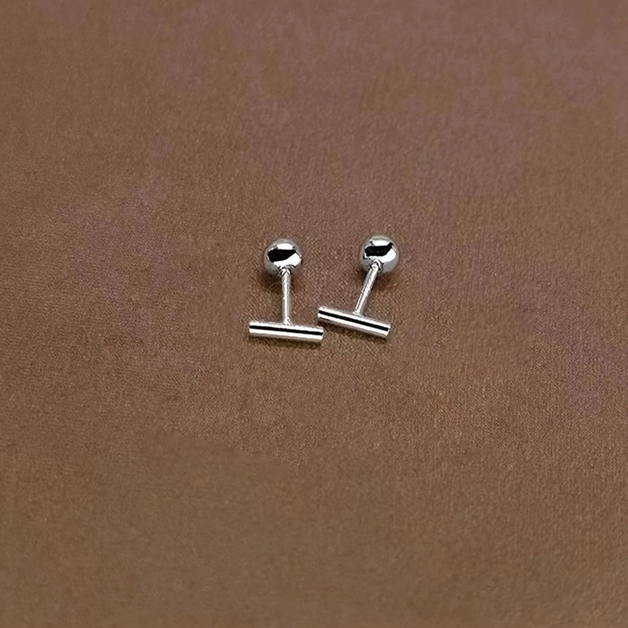 1 Pair Simple Style Solid Color Plating 304 Stainless Steel 18K Gold Plated Ear Studs