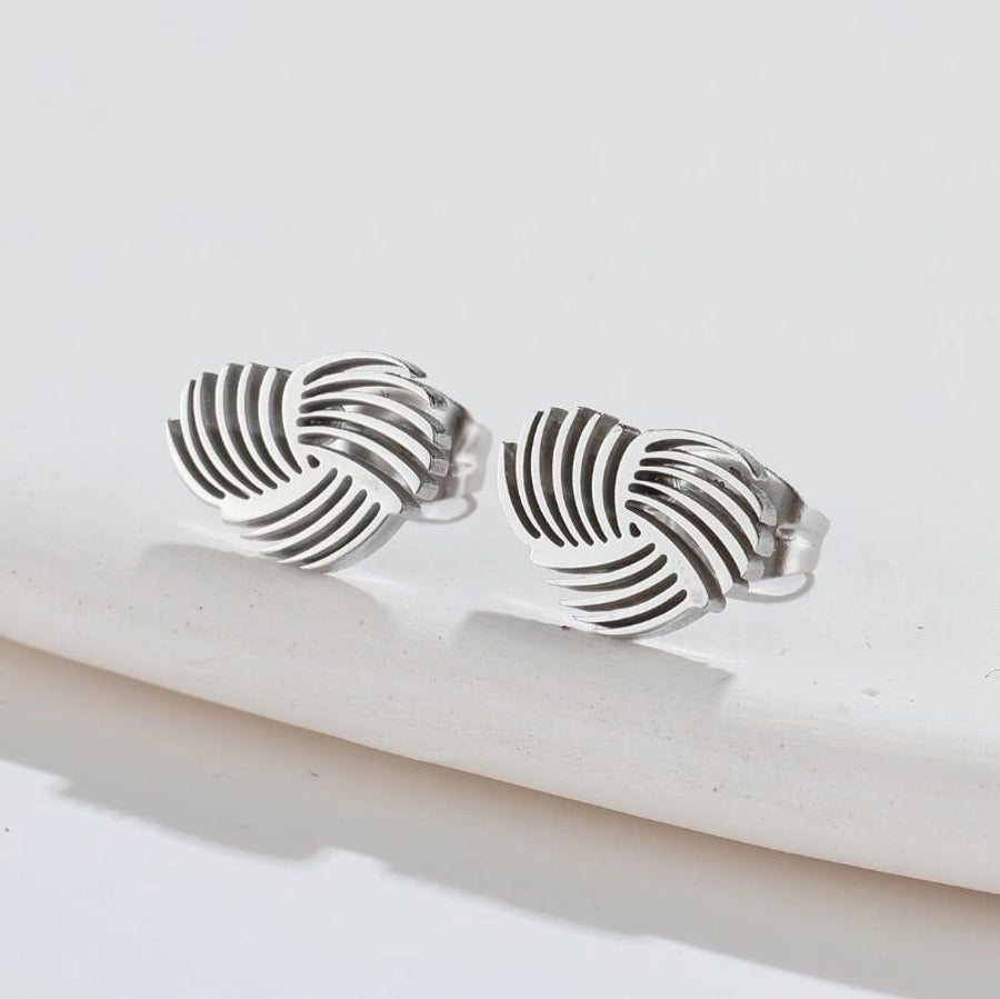 Fashion Geometric Plating 201 Stainless Steel No Inlaid 18K Gold Plated Ear Studs