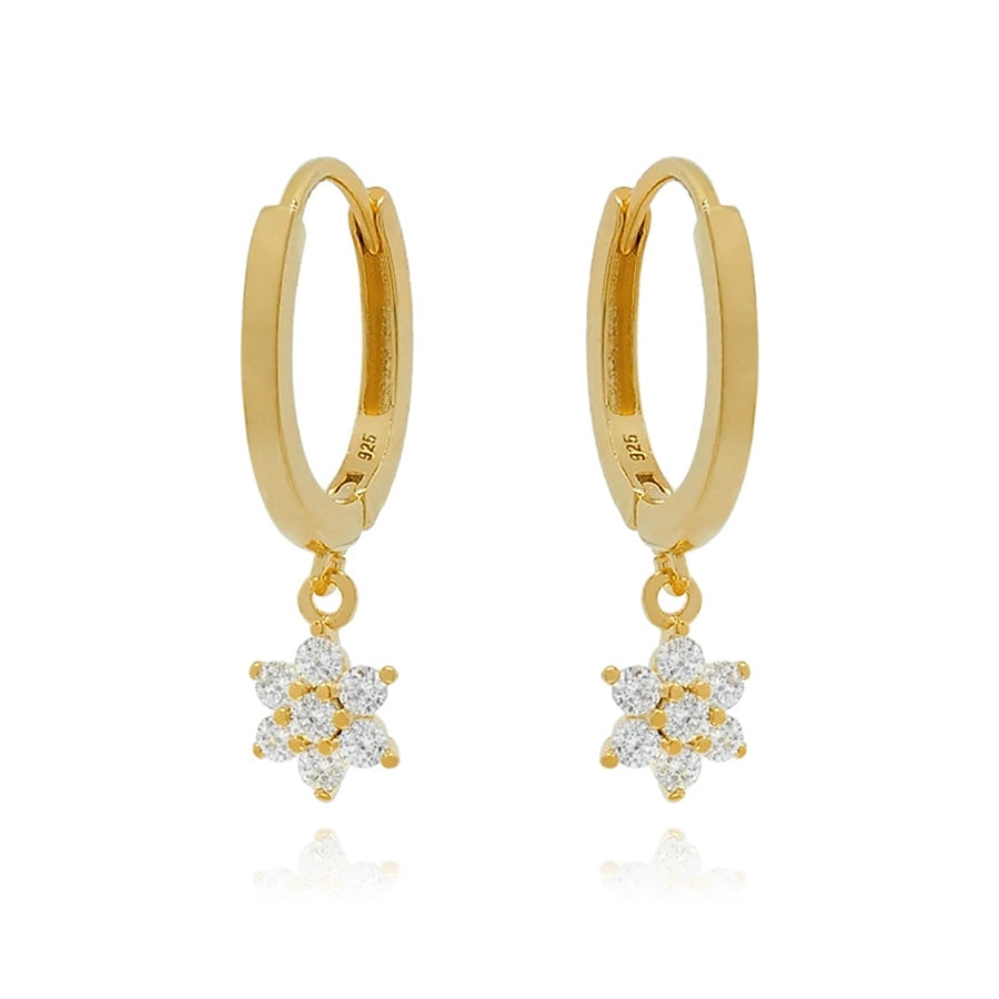 1 Pair Simple Style Classic Style Star Heart Shape Inlay Copper Zircon Drop Earrings