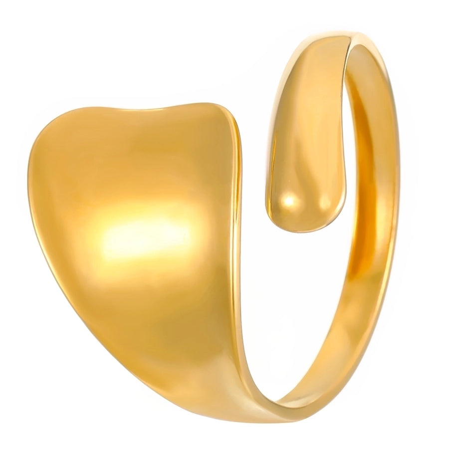 Jewelry IG Style Round Oval Heart Shape 304 Stainless Steel 18K Gold Plated Enamel Plating Open Rings