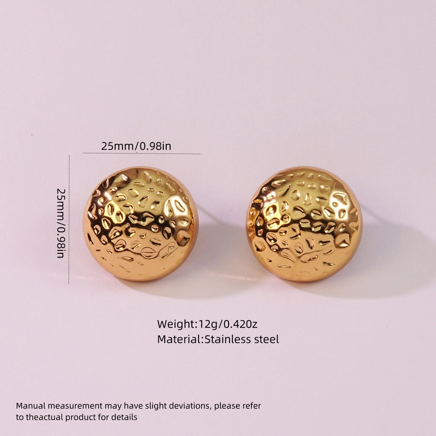 1 Pair Simple Style Classic Style Commute Geometric 304 Stainless Steel Imitation Gold  Ear Studs