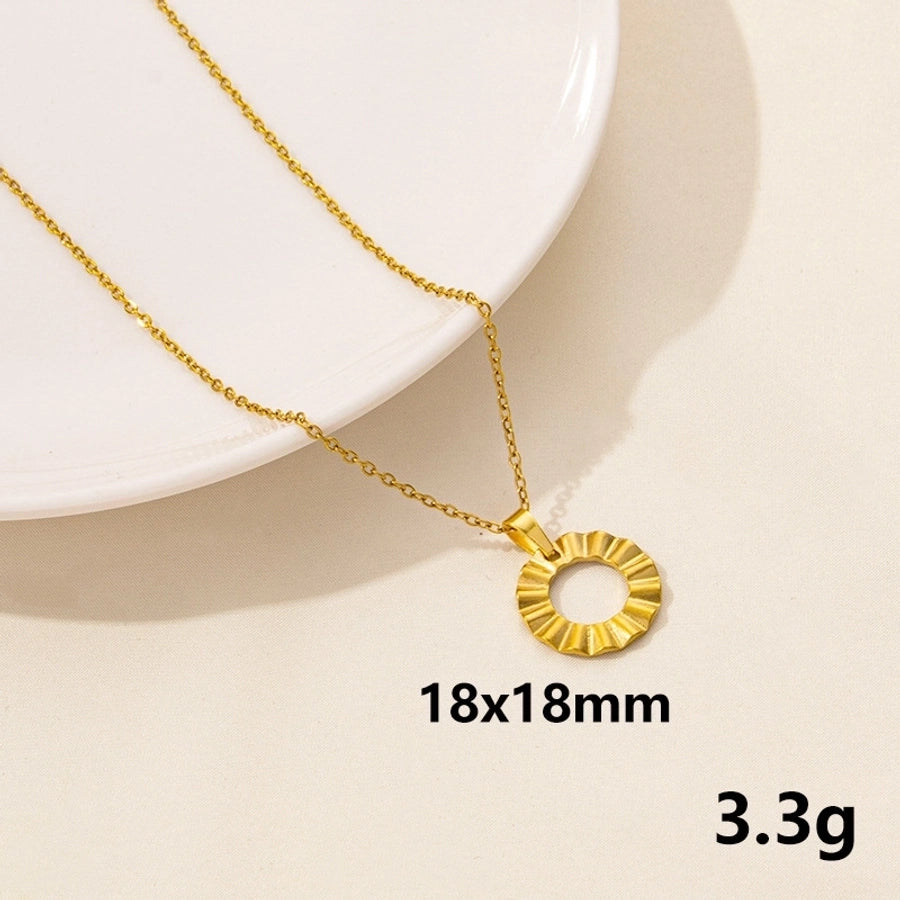 Jewelry Simple Style Infinity Shell 304 Stainless Steel Chain Pendant Necklace