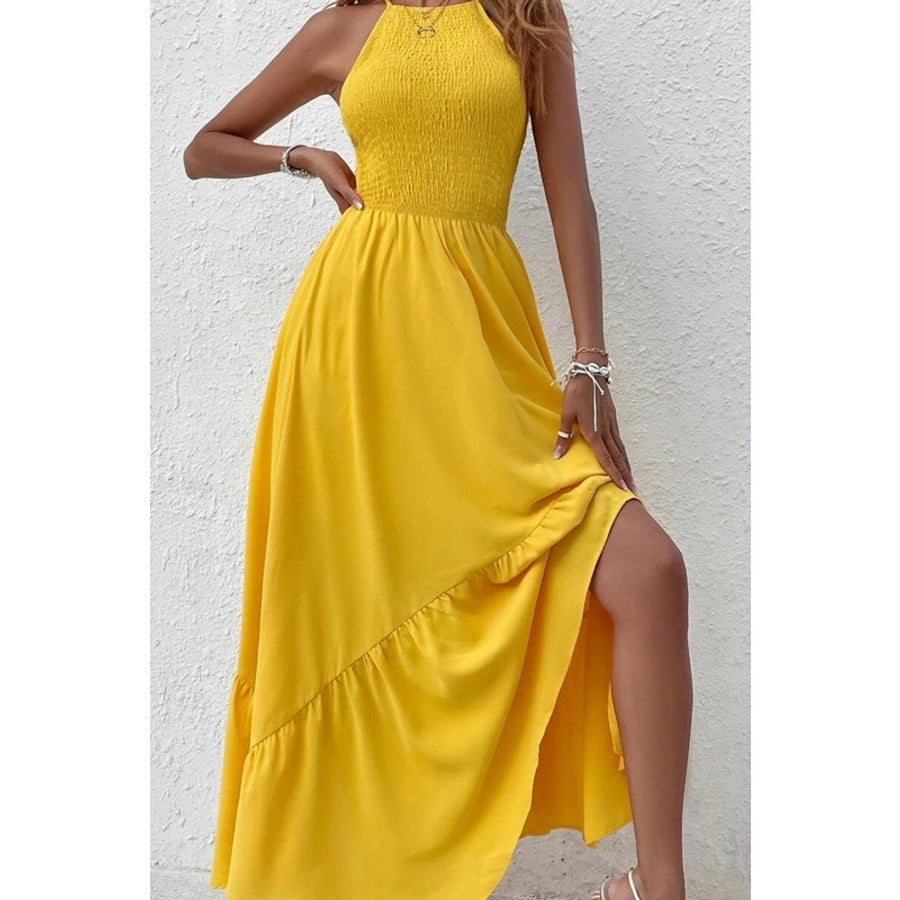 Women's Strap Dress Streetwear Strap Sleeveless Solid Color Midi Dress Holiday