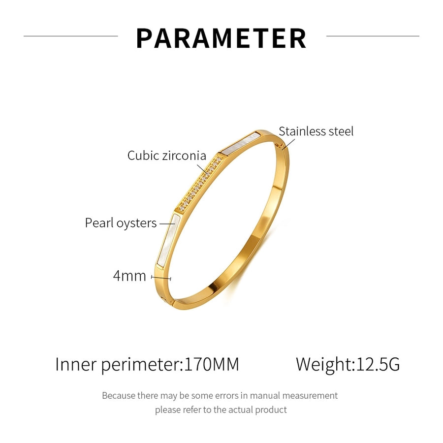 IG Style Simple Style Commute Geometric 304 Stainless Steel Bangle In Bulk