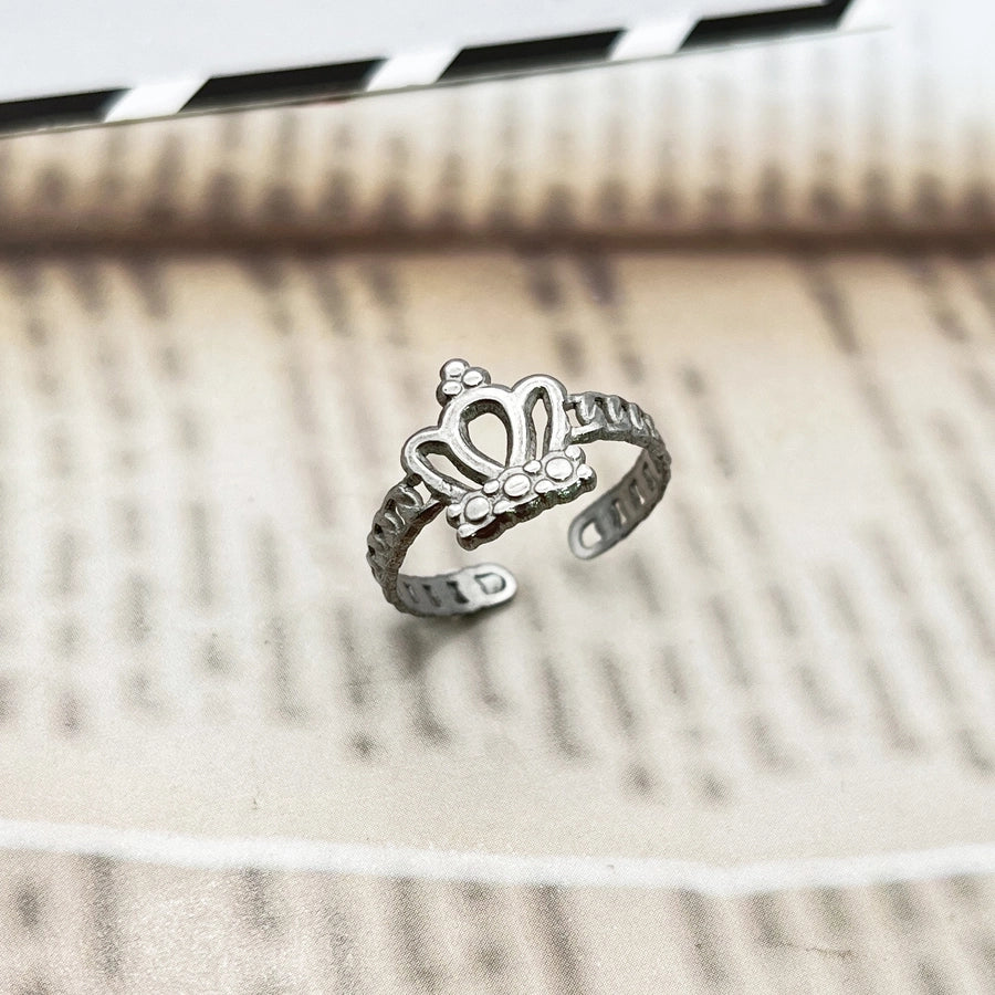 Jewelry Casual Elegant Commute Flower 304 Stainless Steel Open Rings