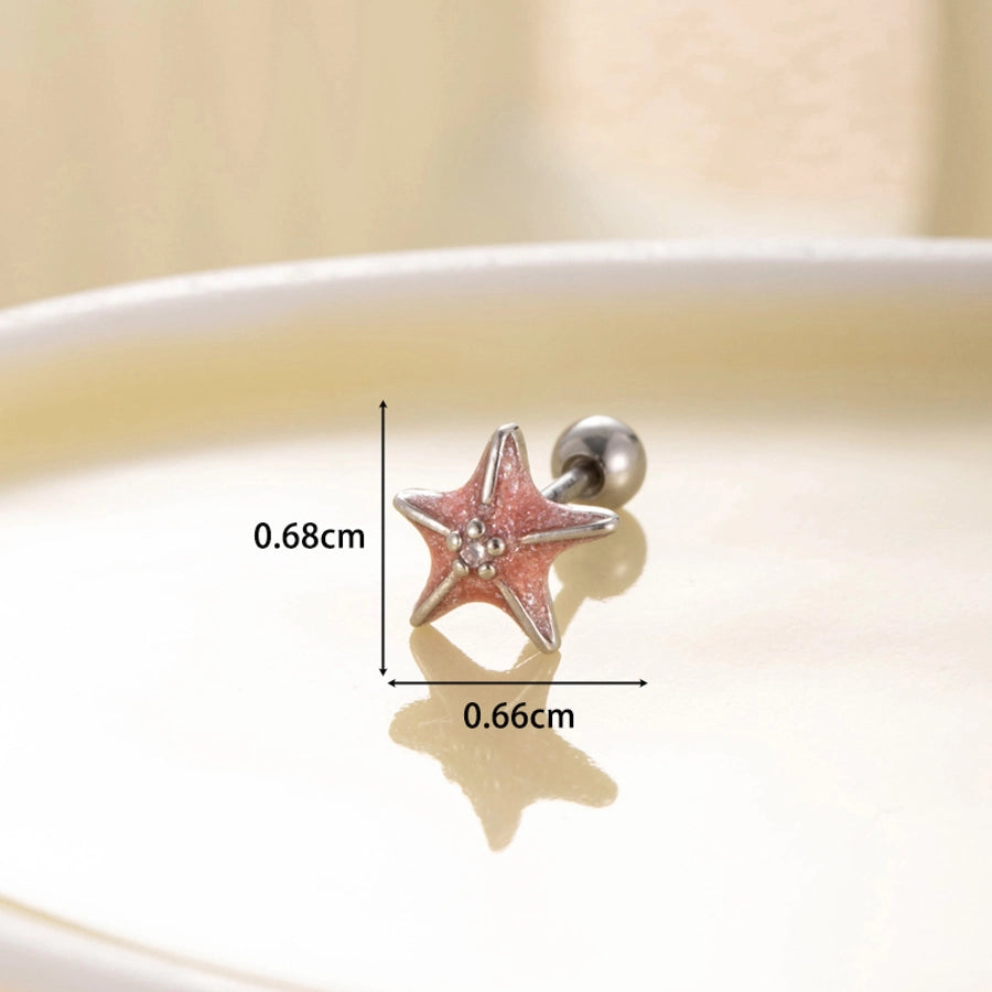 1 Piece Casual Classic Style Starfish Copper Copper Earrings