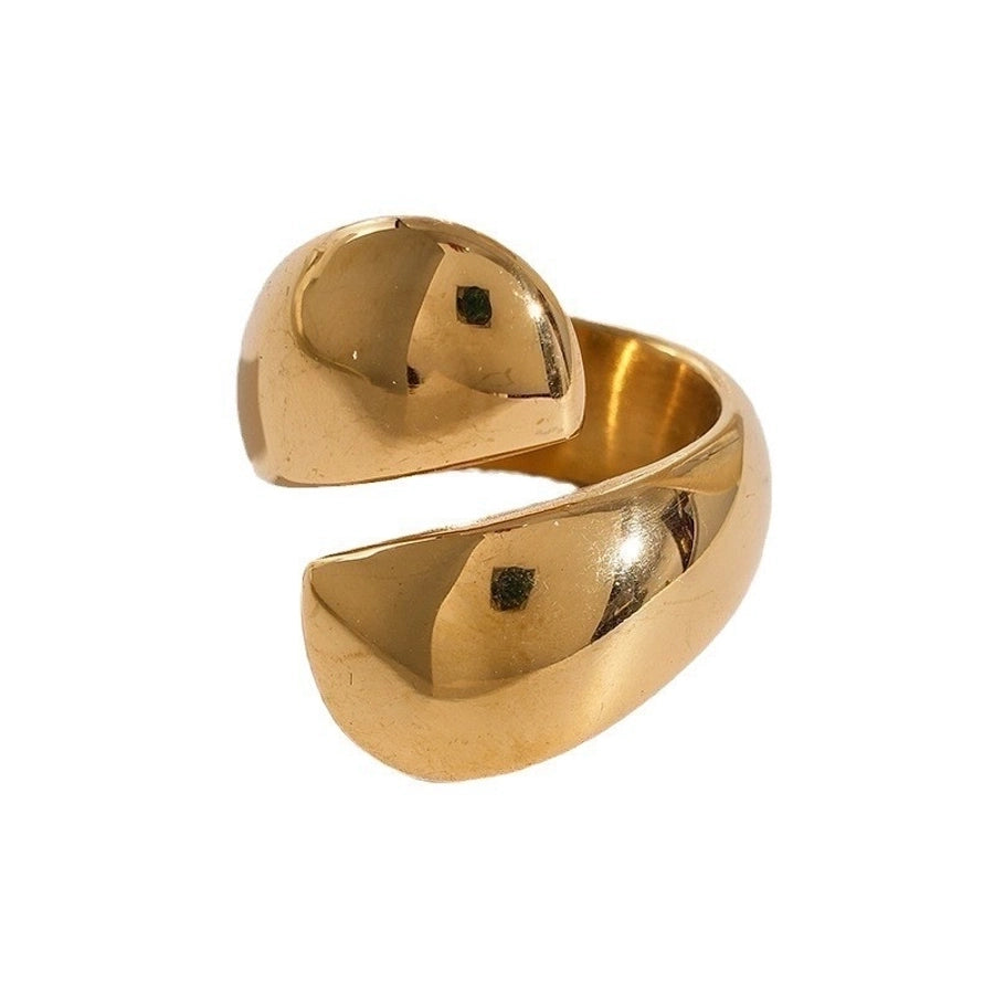 Jewelry Exaggerated Classic Style Geometric Solid Color 304 Stainless Steel Irregular Plating Rings