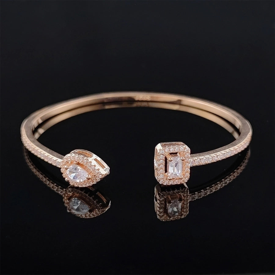 fashion copper inlay zircon bangle 1 piece - CEJEW