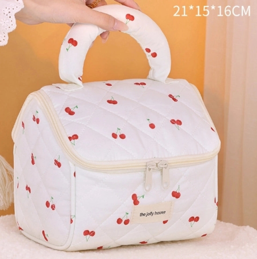 Elegant Streetwear Solid Color Polyester Sewing Thread Square Makeup Bags