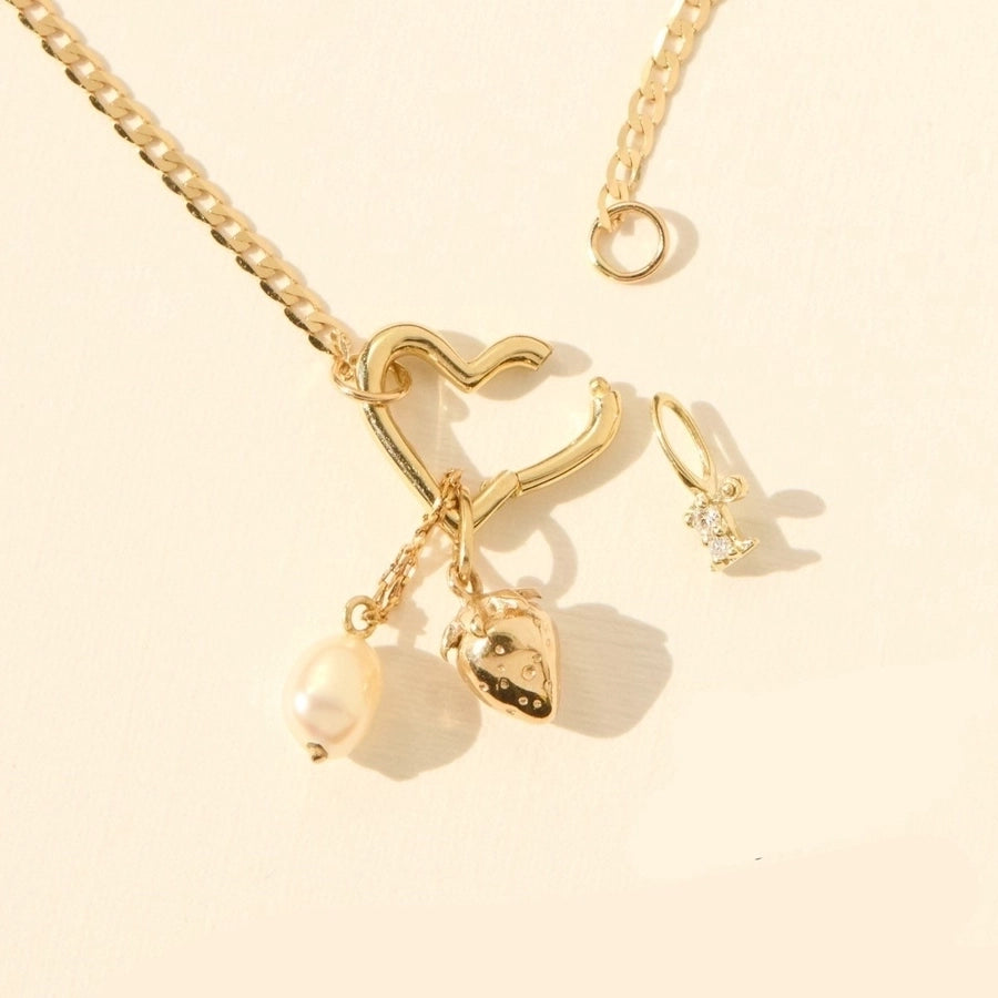 Jewelry Casual Elegant Streetwear Heart Shape 201 Stainless Steel 304 Stainless Steel 18K Gold Plated Pendant Necklace