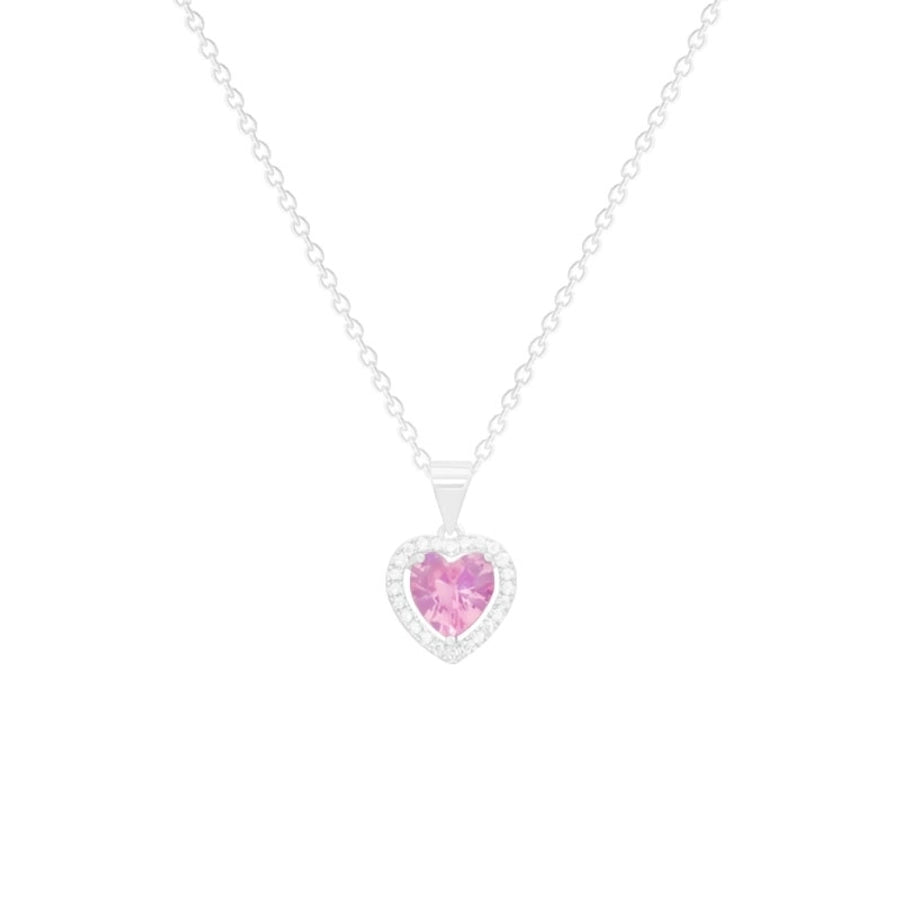 Jewelry Sweet Simple Style Commute Heart Shape 304 Stainless Steel Copper Zircon Inlay Stainless Steel Necklaces