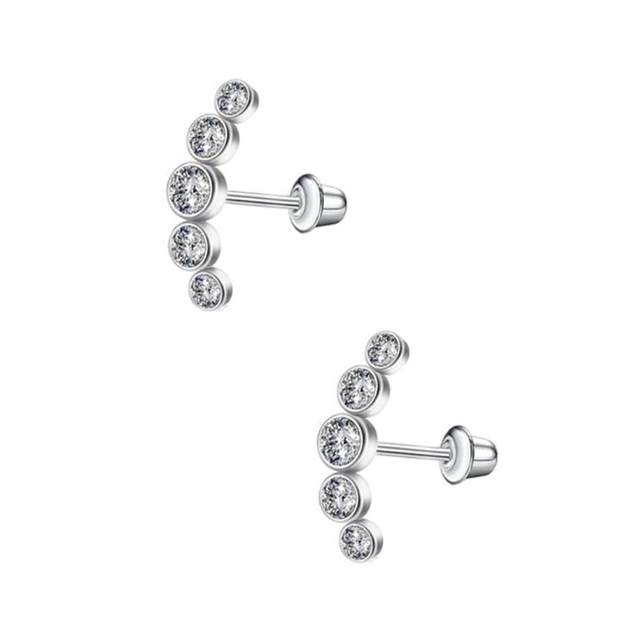 1 Pair Ear Cartilage Rings & Studs Simple Style Classic Style Heart Shape 304 Stainless Steel Plating Ear Cartilage Rings & Studs