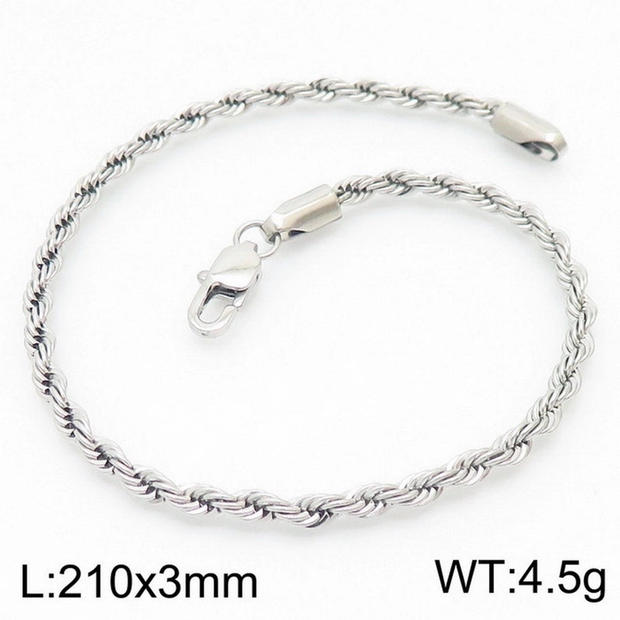 Elegant Simple Style Streetwear Twist 304 Stainless Steel 18K Gold Plated Unisex Bracelets