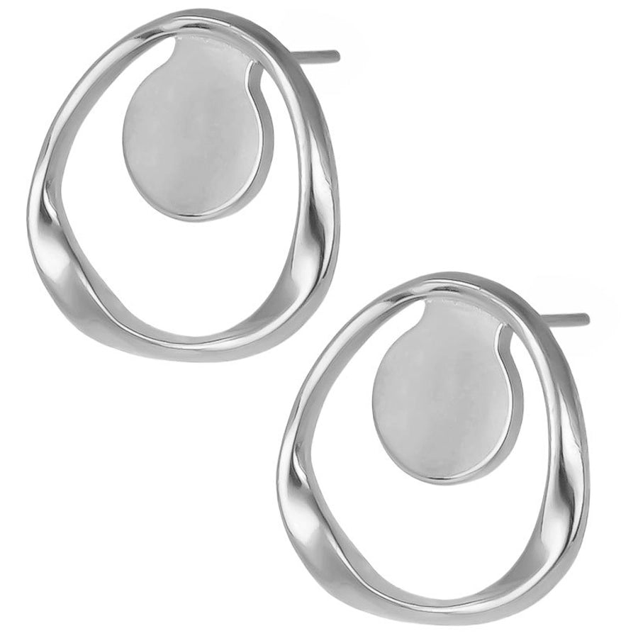 1 Pair Simple Style Commute Geometric Plating 304 Stainless Steel Ear Studs - CEJEW