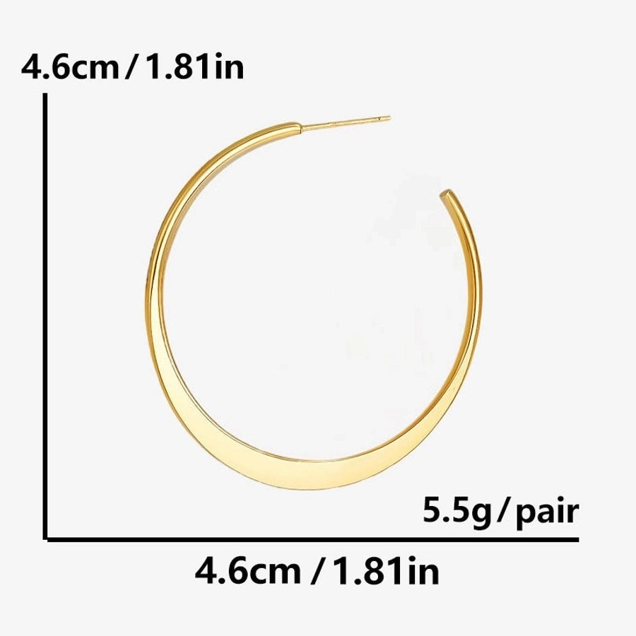 1 Pair Casual Simple Style Streetwear Solid Color Irregular Plating 304 Stainless Steel Earrings