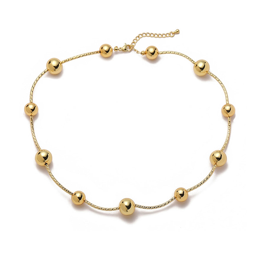 Copper 18K Gold Plated Plating Geometric Bracelets Necklace