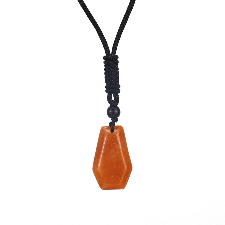 ethnic style water droplets natural stone crystal agate pendant necklace 1 piece