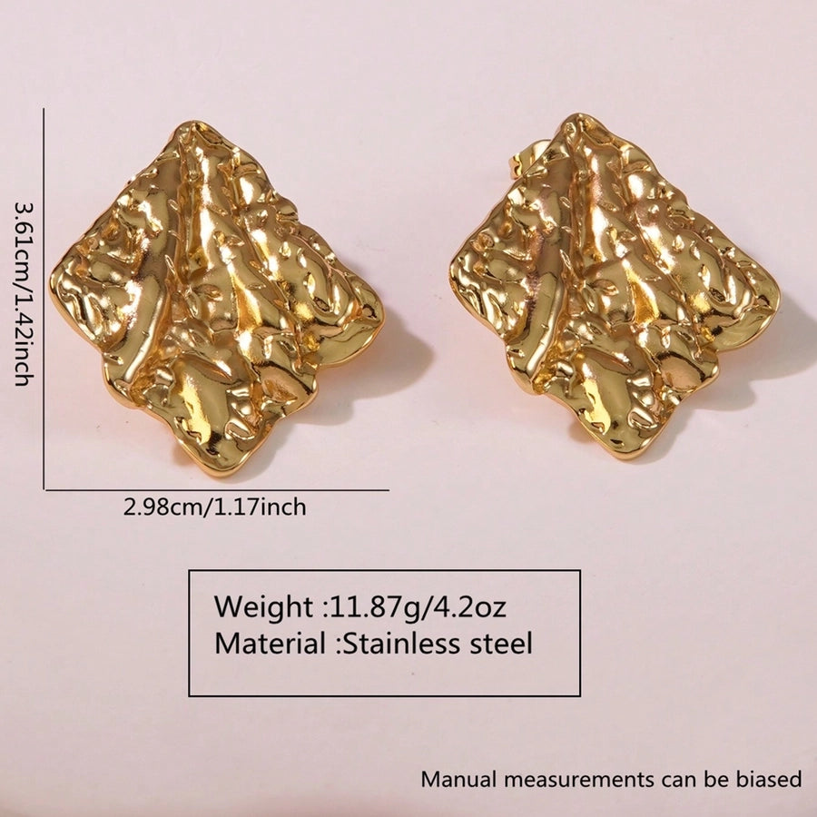 1 Pair Elegant French Style Sweet Geometric Flower 304 Stainless Steel Imitation Gold  Ear Studs