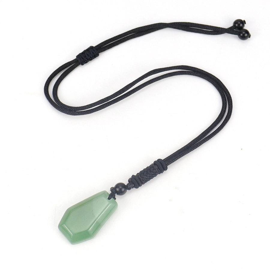 ethnic style water droplets natural stone crystal agate pendant necklace 1 piece