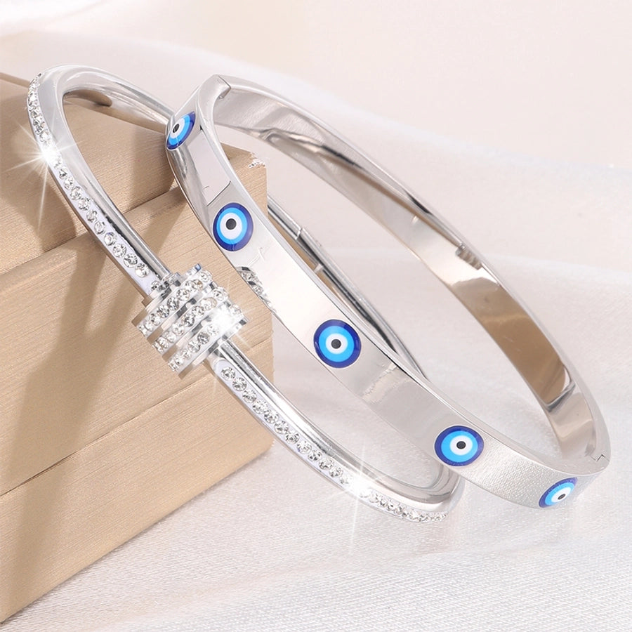 Elegant French Style Classic Style Eye 304 Stainless Steel Bangle In Bulk