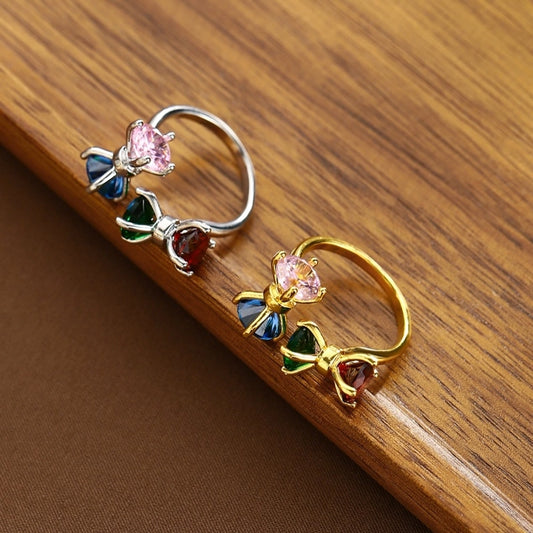 Copper Geometric Open Rings