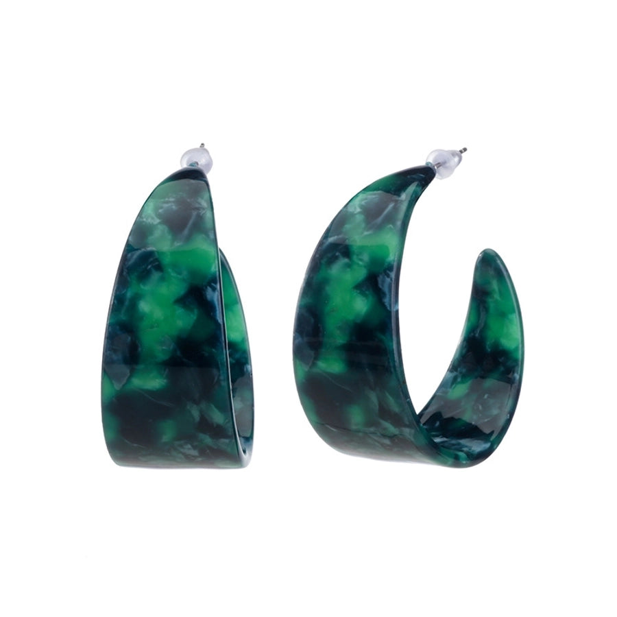 wis  popular C- shaped acetate plate earrings acrylic fashion earrings exaggerated  earrings - CEJEW