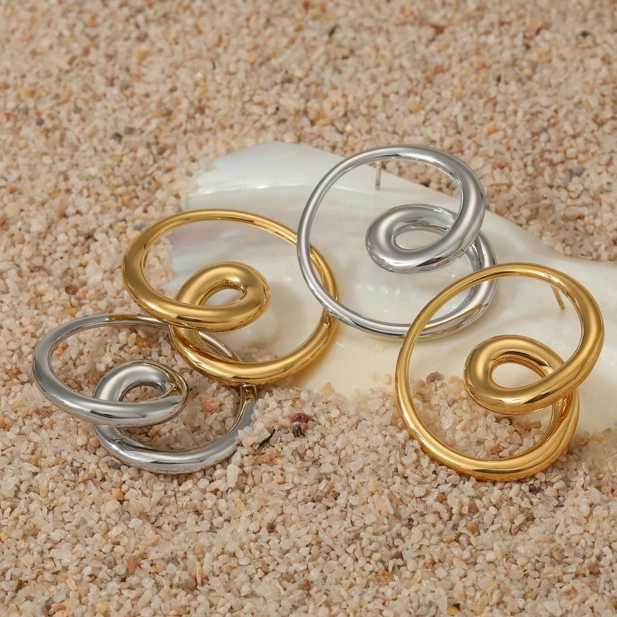 1 Pair Casual Irregular Plating 316 Stainless Steel  16K Gold Plated White Gold Plated Gold Plated Ear Studs