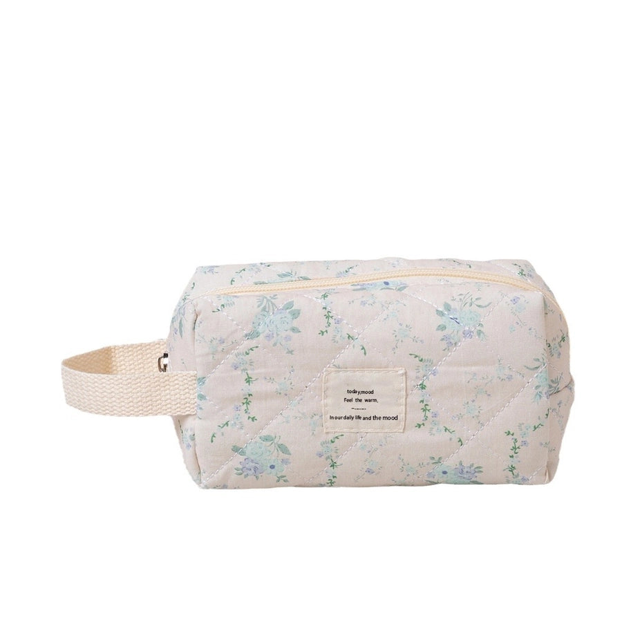 Elegant Streetwear Flower Polyester Square Makeup Bags