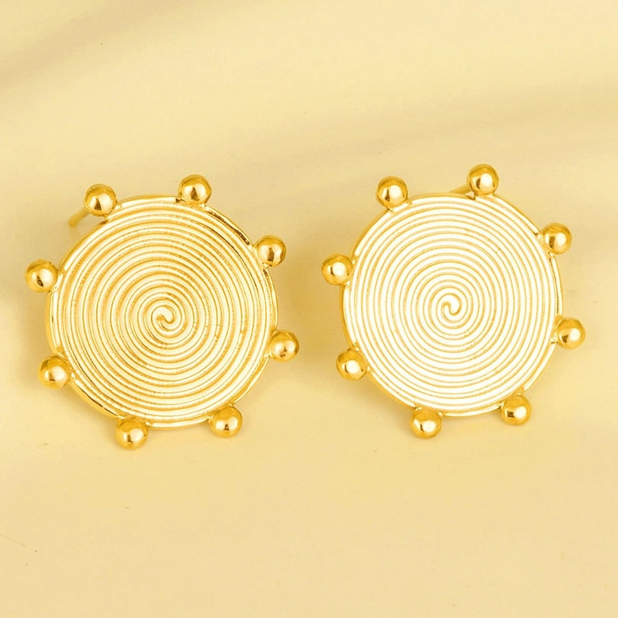 1 Pair Simple Style Classic Style Geometric Plating 304 Stainless Steel Ear Studs