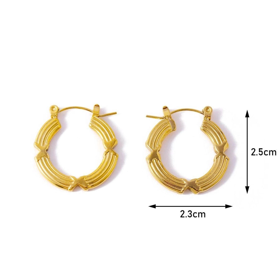 1 Pair Simple Style Geometric 304 Stainless Steel 18K Gold Plated Earrings