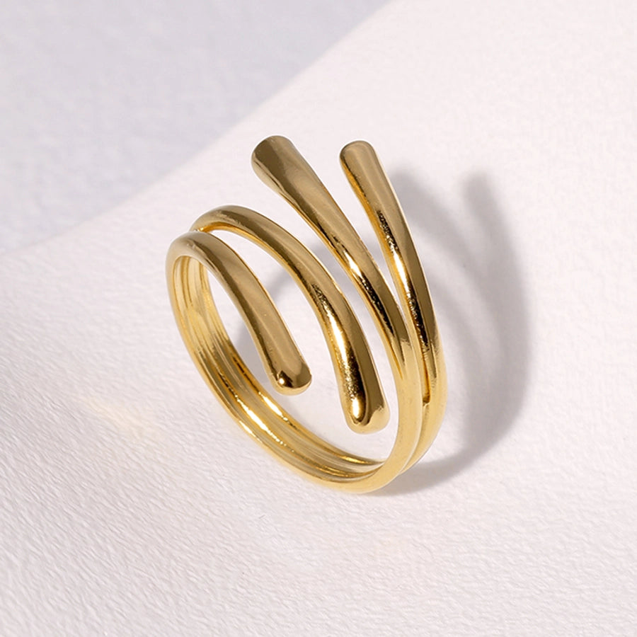 Jewelry IG Style Modern Style Simple Style Geometric Lines 304 Stainless Steel 18K Gold Plated Open Rings