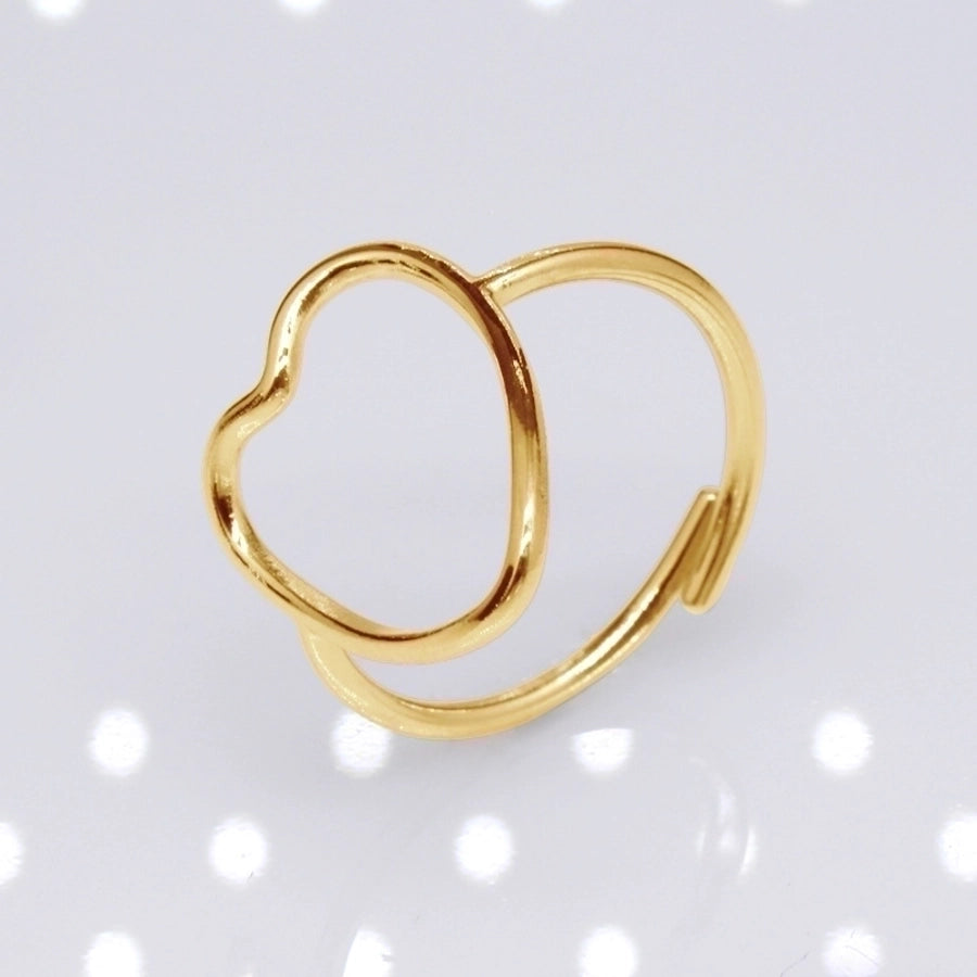 retro leaf heart shape snake titanium steel polishing plating hollow out open ring 1 piece