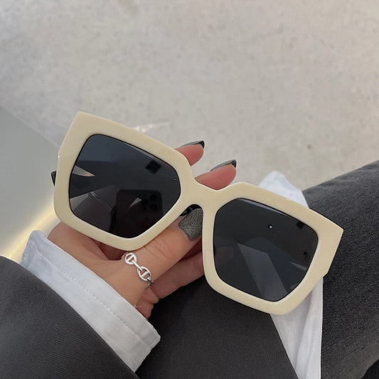 european and american trend box wide-leg sunglasses  new color matching sunglasses female - CEJEW