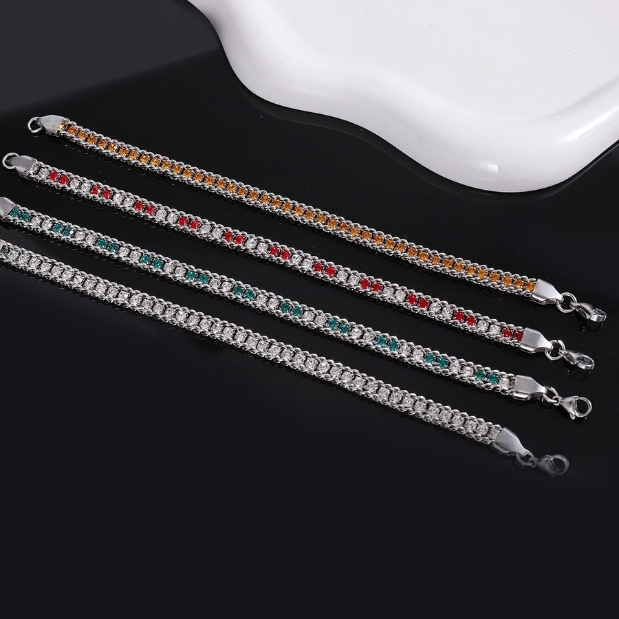 Classic Style Streetwear Shiny Geometric 304 Stainless Steel Bracelets In Bulk