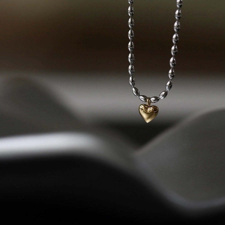 Jewelry Casual Sweet Heart Shape 201 Stainless Steel 304 Stainless Steel 18K Gold Plated Necklace