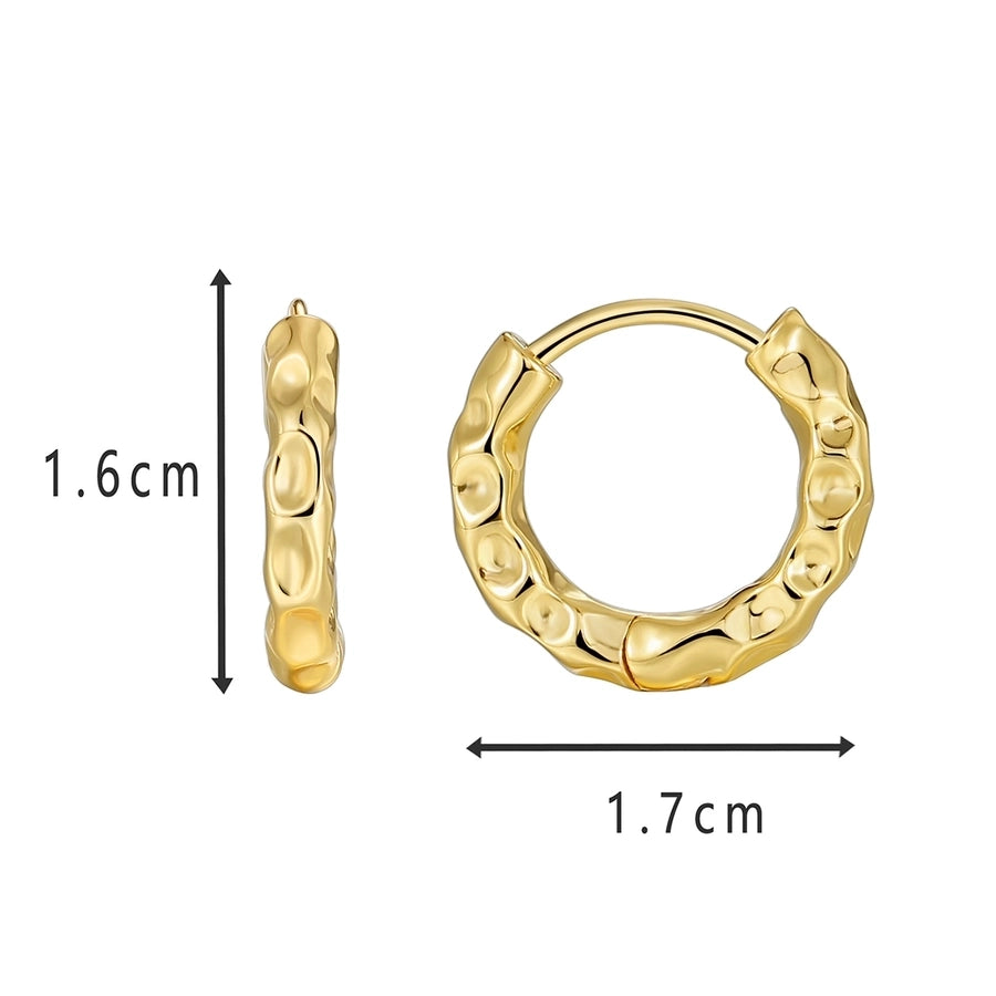 1 Pair Simple Style Classic Style Solid Color Plating Brass 18K Gold Plated Earrings