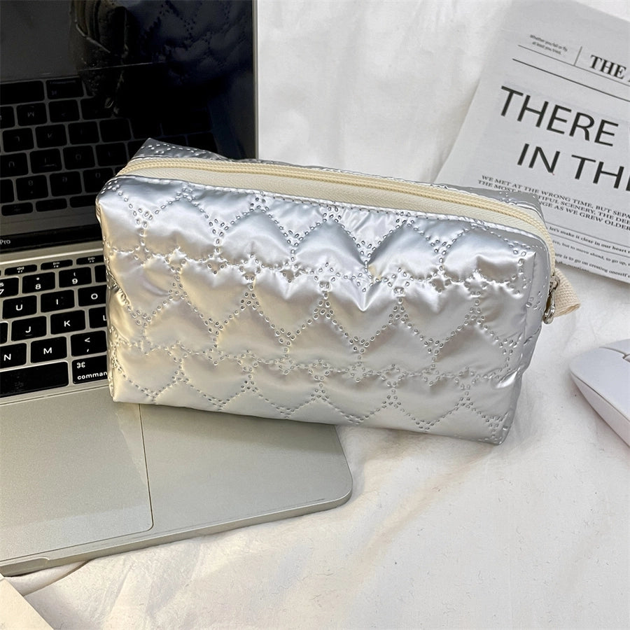 Streetwear Solid Color pu Square Makeup Bags