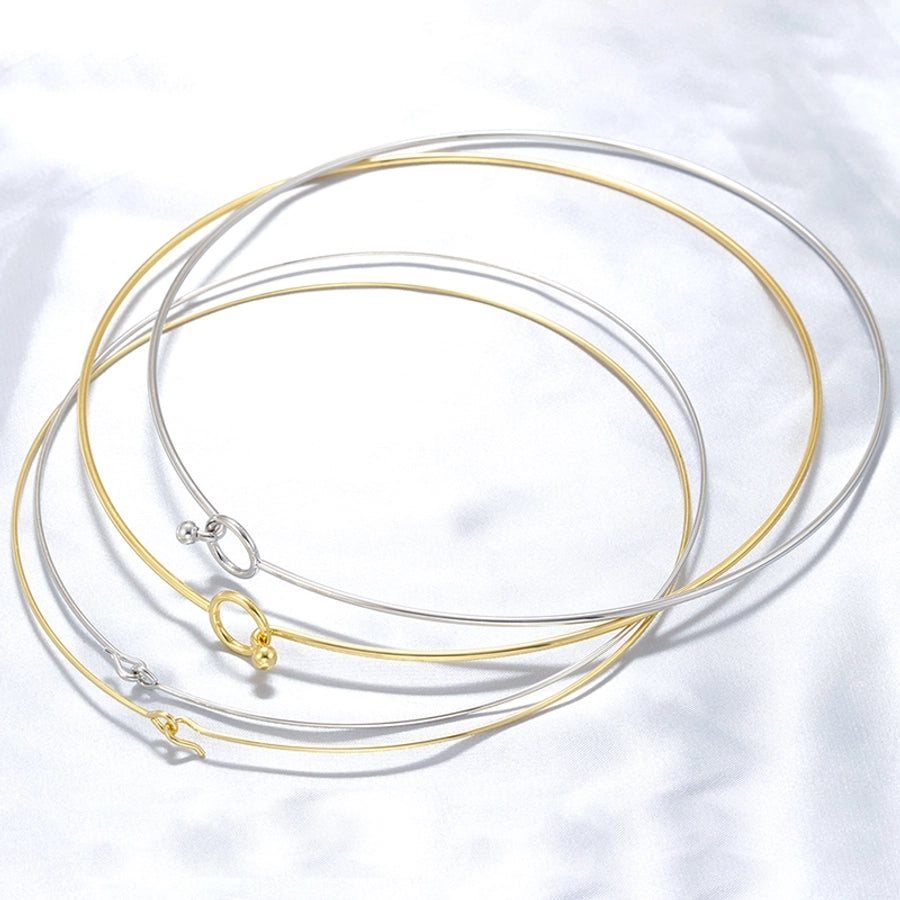 Jewelry Casual Simple Style Geometric 304 Stainless Steel 18K Gold Plated Choker