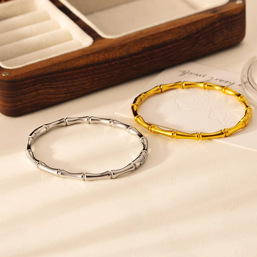 Elegant Luxurious Simple Style Solid Color 304 Stainless Steel Stainless Steel Bracelets In Bulk